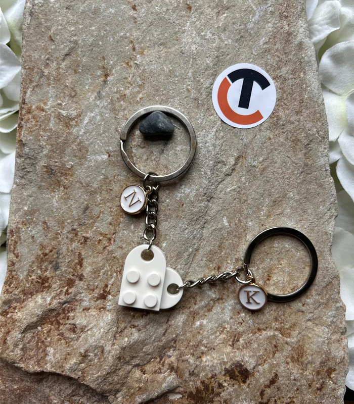 Key Ring Heart with letters PNG