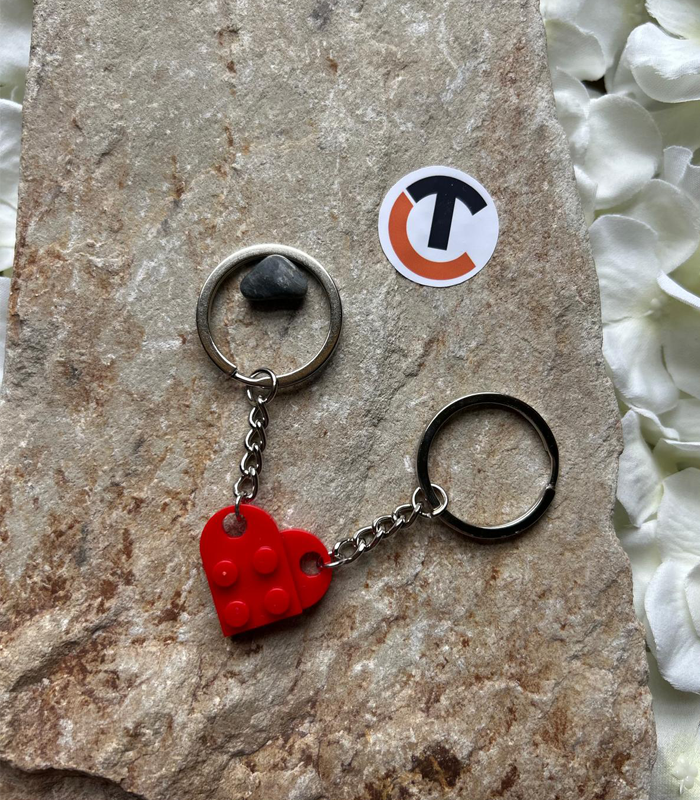 Red Heart Keyring PNG